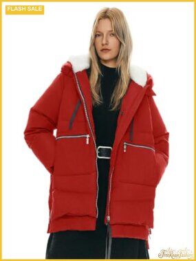 Orolay Thickened Down Puffer Jacket Fleece Lined Hood Quilted Winter Coat